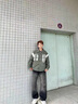 安初夏拼色襯衫外套男春季套裝寬松休閑一套搭配男生帥氣翻領(lǐng)夾克三件套 襯衫綠+長(cháng)白T+牛仔褲復古藍【三 XL 曬單實(shí)拍圖