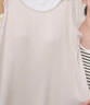 米度麗 帶胸墊哺乳背心吊帶喂奶上衣夏季外穿產(chǎn)后遮擋t恤孕婦裝 白色L 曬單實拍圖