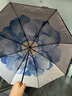 蕉下（beneunder）防紫外線遮陽傘三折雙層黑膠晴雨傘防曬傘BM664藍(lán)鈴 曬單實(shí)拍圖