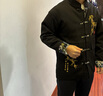 啄木鳥（TUCANO）新中式夾克中國風(fēng)男裝休閑唐裝套裝男春秋季外套男士漢服三件套潮 8860黑色【外套+褲子+白長袖】 XL 【130-150斤】 曬單實(shí)拍圖