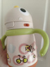 BC BABYCARE兒童保溫杯大寶寶學(xué)飲吸管水杯水壺霸王龍不銹鋼保溫杯上學(xué)2 恐龍把手款+吸嘴-光電青 300ml 曬單實(shí)拍圖