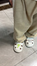 江博士夏季男童百搭卡通步前鞋 寶寶學(xué)步可愛幼兒童包頭涼鞋 米/黑 22 碼 腳長(zhǎng)約13.0-13.6 曬單實(shí)拍圖