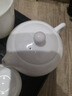 唐豐羊脂玉瓷西施壺家用辦公白瓷泡茶單壺陶瓷功夫茶具手把壺一人喝茶 香雪西施壺+2杯+公杯+方舍茶盤 曬單實(shí)拍圖