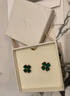 施華洛世奇（SWAROVSKI）新品IDYLLIA 幸運四葉草耳釘輕奢飾品生日圣誕節禮物送女友 綠色 5666236 曬單實(shí)拍圖