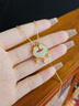 中國黃金（CHINA GOLD）平安鎖黃金項(xiàng)鏈女2025新款足金鑲玉吊墜女生生日禮物女友老婆紀(jì)念 足金鈴鐺長命鎖吊墜【贈銀鏈】 曬單實(shí)拍圖