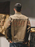 真維斯（Jeanswest）365g重磅復古美式工裝夾克男春季潮牌寬松硬漢獵裝休閑外套男秋冬 卡其 2XL 適合160-180斤 曬單實(shí)拍圖