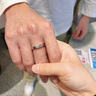 DRAGBOLL莫桑石鉆戒pt950純銀情侶對戒男女結婚求婚紀念日送對象生日禮物 輕奢女戒50分活口+男戒1克拉活口 曬單實(shí)拍圖