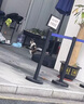 鼎達 一米線(xiàn)欄桿插牌A3A4不銹鋼指示牌警戒線(xiàn)插牌活動(dòng)隔離帶廣告牌 A4橫向-黑色（不含桿子） 曬單實(shí)拍圖