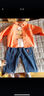 G.DUCKKIDS男童寶寶春秋套裝三件套2025新款1一2-3周歲半童裝嬰兒衣服外套潮 桔紅色 英文DAKE襯衣三件套 100 碼 曬單實(shí)拍圖