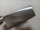 十八子作 不銹鋼家用菜刀 耐滑手柄刀具盈光切片刀SL1703-B【彩盒裝】 曬單實(shí)拍圖
