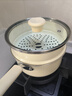 紅廚陶瓷湯奶鍋帶蒸格家用燉煮鍋長(zhǎng)柄煲湯燜鍋煮粥電磁爐燃?xì)庠?0cm 曬單實(shí)拍圖