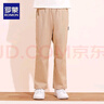 羅蒙兒童褲子男童女童2025春款休閑校園服直筒褲 黑色松緊長(cháng)褲 130 曬單實(shí)拍圖