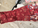 翊尚美兒童馬面裙子女童漢服夏季公主裙套裝六一兒童節表演服裝連衣裙 大紅色噴金馬面裙+長(cháng)袖上衣+項鏈 140 【推薦身高135-144cm】 曬單實(shí)拍圖