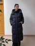 波司登（BOSIDENG）25新款羽絨服女長(cháng)款90絨泡芙高充絨遮肉顯瘦冬厚款外套B250243108 【趨勢推薦】幻夜黑-自然光8633 M 165/88A 體重約110-120斤 曬單實(shí)拍圖