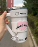 YANIS 3hello kitty保溫杯大容量水杯女禮物高顏值咖啡杯316內(nèi)膽吸管杯子 凱蒂貓1200ml（316禮盒裝） 曬單實拍圖