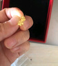周六福  黃金耳釘女足金四葉草耳飾送老婆生日禮物 計價(jià) 0.88g 曬單實(shí)拍圖