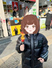 鴨鴨YAYA鴨鴨兒童羽絨服長(cháng)款羽絨服中大童新款加厚保暖冬裝外套 黑金色 160 曬單實(shí)拍圖