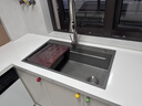 歐琳水槽大單槽廚房水槽304不銹鋼納米手工水槽 3mm加厚面板 9140H 78*46配抽拉龍頭，單套 曬單實(shí)拍圖