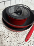 特福（Tefal）鍋具套裝百變鍋可拆卸煎炒鍋有鈦不粘鍋六件套千葉玫瑰紅 曬單實(shí)拍圖