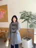 Teenie Weenie小熊女綿羊毛牛角扣毛呢大衣2025秋冬新款學(xué)院風(fēng)外套 中灰色 S 曬單實(shí)拍圖