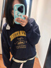 森馬（Semir）[商場(chǎng)同款]女oversize發(fā)熱抗菌2024冬季繡花抓絨上衣101724116004 曬單實(shí)拍圖
