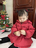 戴維貝拉（DAVE＆BELLA）白鴨絨兒童羽絨服保暖女童上衣冬裝圣誕加厚小童外套寶寶衣服 漿果紅【現貨】 100 cm（建議身高90-100cm） 曬單實(shí)拍圖