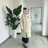 雪中飛加厚羽絨服中長款女士2025新款休閑時尚直筒保暖百搭高級冬季外套 杏白色 M 160/84A 120-135斤 曬單實(shí)拍圖