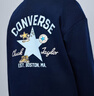 Converse匡威童裝男童衛衣2025秋季新款純棉舒適親膚柔軟中大童休閑打底衫 藏青藍 140 /68 【建議身高128-140cm】 曬單實(shí)拍圖
