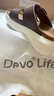 Devo Life的沃軟木拖鞋女勃肯鞋休閑增高松糕底扣搭厚底百搭一字拖鞋23005 深棕亮面牛皮 35 （建議拍小一碼） 曬單實拍圖