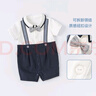 davebell戴維貝拉童裝夏裝新生兒爬服嬰兒男寶寶連體衣洋氣哈衣DB2220946藏青色100cm 曬單實(shí)拍圖