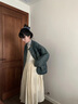 巧丂超好看做舊牛仔外套女春秋日系復(fù)古寬松休閑設(shè)計(jì)感小眾夾克牛仔衣 深藍(lán)色 L 曬單實(shí)拍圖