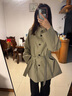 fano studios范洛Fano 慵懶氛圍感重工分割水洗工藝質(zhì)感松弛短風(fēng)衣外套女秋季 卡其灰第二批 M 曬單實(shí)拍圖