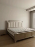 DeRUCCI HOME慕思官方旗艦美式實(shí)木床頭層牛皮軟包1米8雙人床輕奢法 【親膚防螨】全實(shí)木床+柜1+20cm安睡床墊 1500mm*2000mm 框架結構 曬單實(shí)拍圖
