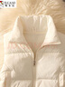 啄木鳥(niǎo)羽絨棉馬甲女小個(gè)子短款2024年冬季保暖馬夾坎肩背心時(shí)髦百搭外套 白色 S 【80-95斤】 曬單實(shí)拍圖