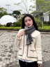 蒙口比鄰圍巾男士秋冬防寒保暖百搭英倫風(fēng)披肩感圍脖女情侶送生日禮物 淺灰色-防寒保暖 曬單實(shí)拍圖