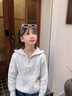 女童毛衣外套春秋2025新款韓系10歲女孩洋氣秋裝兒童拉鏈針織上衣 巖白色拉鏈毛衣【高品質(zhì)】 150 曬單實(shí)拍圖