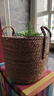 微光里草編花盆擺件藤編海草編織大籃子竹編花盆套綠植家居客廳手提花籃 藤編直筒花籃大號(hào)-30*27cm 曬單實(shí)拍圖