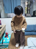 班喜迪女童褲子春秋款2025新款洋氣時(shí)髦寶寶休閑褲童裝兒童束腳衛褲秋裝 咖色 100 曬單實(shí)拍圖