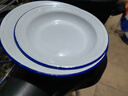 老搪瓷盤(pán)子搪瓷碟子懷舊菜碟鐵盤(pán)子茶盤(pán)市井火鍋店用搪瓷裝菜盤(pán)子 直徑14cm純白色搪瓷盤(pán)一只 曬單實(shí)拍圖