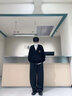 真維斯（Jeanswest）男士衛(wèi)衣秋季新款ins簡(jiǎn)約風(fēng)時(shí)尚v領(lǐng)開衫學(xué)生寬松顯瘦百搭重磅外套 淺米(浮光筆刷胸標(biāo)) L /175(體重120-140斤左右) 曬單實(shí)拍圖