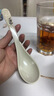 密胺勺子加長(cháng)款喝湯勺防摔密胺塑料勺長(cháng)柄家用大號勺仿瓷勺清雅高 加長(cháng)款喝湯勺20cm【清荷花】2支裝 曬單實(shí)拍圖