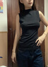 貓人【德絨羊毛】高領(lǐng)內搭背心女士2025新款德絨打底保暖黑色吊帶秋冬 曬單實(shí)拍圖