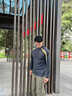 LAZY DAY TREND戶(hù)外拼色半拉鏈吸濕速干運動(dòng)長(cháng)袖T恤男防曬涼感抗菌短袖 深影灰 L 曬單實(shí)拍圖