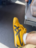 Onitsuka Tiger鬼塚虎男女款經(jīng)典復古黃色運動(dòng)休閑鞋MEXICO 66? 黃色 36 曬單實(shí)拍圖