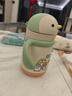 babycare小企鵝兒童保溫杯嬰幼兒寶寶保溫奶瓶水壺學(xué)飲直飲吸管杯兒童水杯 贈直通吸嘴- 把手款淺嗬綠 300ml 曬單實(shí)拍圖
