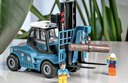 卡威大號升降叉車(chē)模型兒童工程車(chē)玩具仿真鏟車(chē)起重機男孩收藏擺件禮物 多功能叉車(chē)-湖藍色 曬單實(shí)拍圖