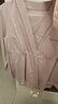 嫚熙（EMXEE）【新品】秋冬哺乳衣外出純棉孕婦自帶胸墊睡衣月子服產(chǎn)后家居服 【可拆卸杯墊】柔紫色 XL 曬單實(shí)拍圖