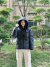 駱駝火山PRO鵝絨服男裝短款面包服2025鵝絨加厚保暖連帽防風(fēng)外套 幻影黑 L 曬單實(shí)拍圖