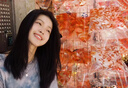 佐敘純欲風長袖t恤女2025夏新款設計感網(wǎng)紗印花微透扎染薄款內搭上衣 藍色 M （95-110斤） 曬單實拍圖