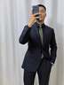 帛府【免燙抗皺】2025新款商務(wù)西服套裝男修身職業(yè)正裝高檔男士西裝 藏青色【兩件套】 西服+褲子 175A 曬單實(shí)拍圖